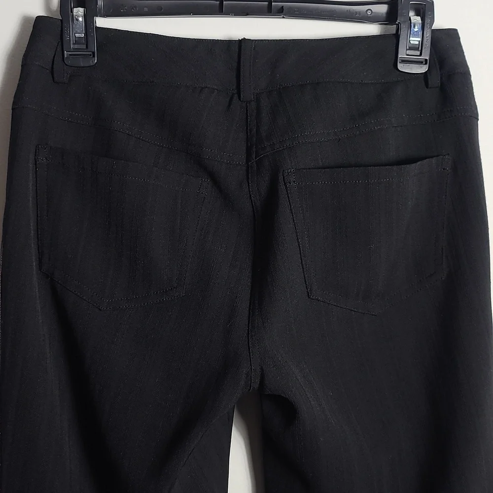 NICOLE MILLER Collection Wool Embroidered Pants in Black Size Small